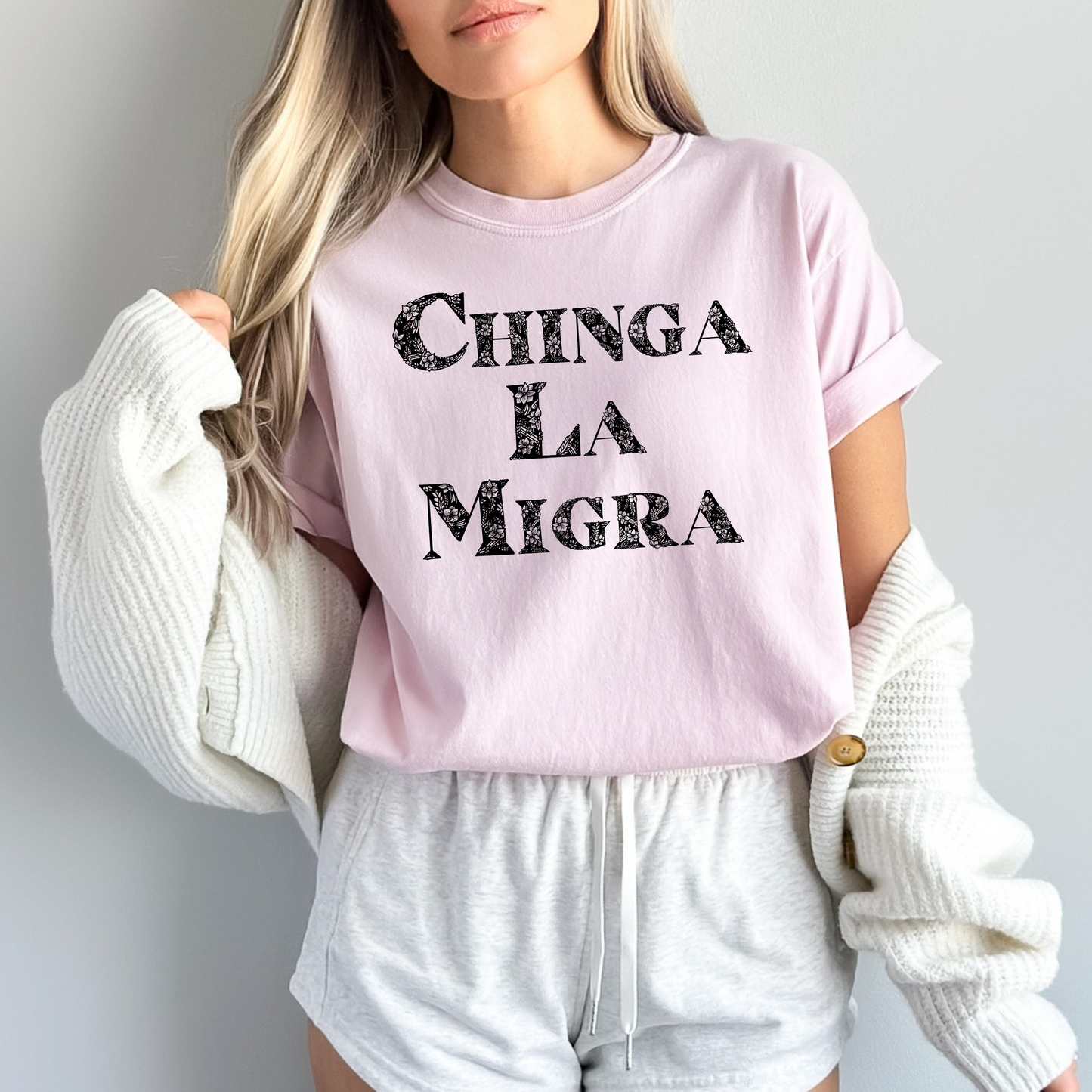 Chinga La Migra Floral T-Shirt