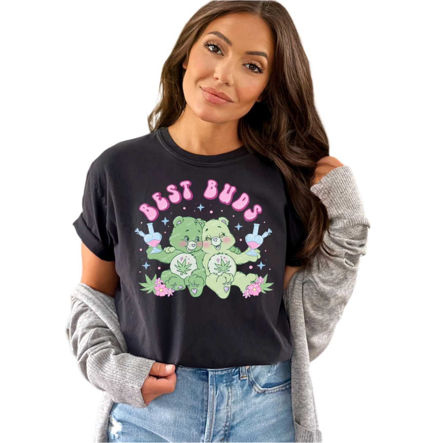 Best Buds Marijuana Pot Weed Care Bears Comfort Colors Shirt