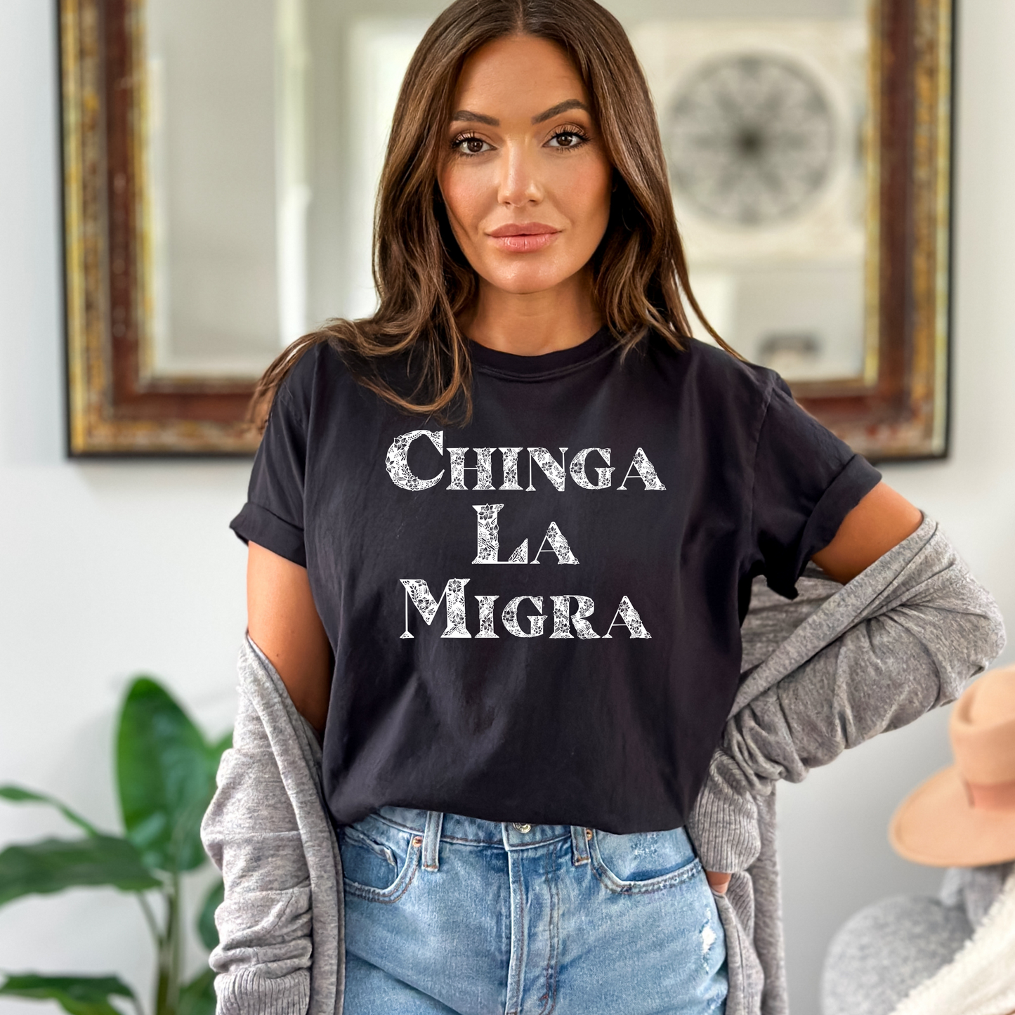 Chinga La Migra Floral T-Shirt