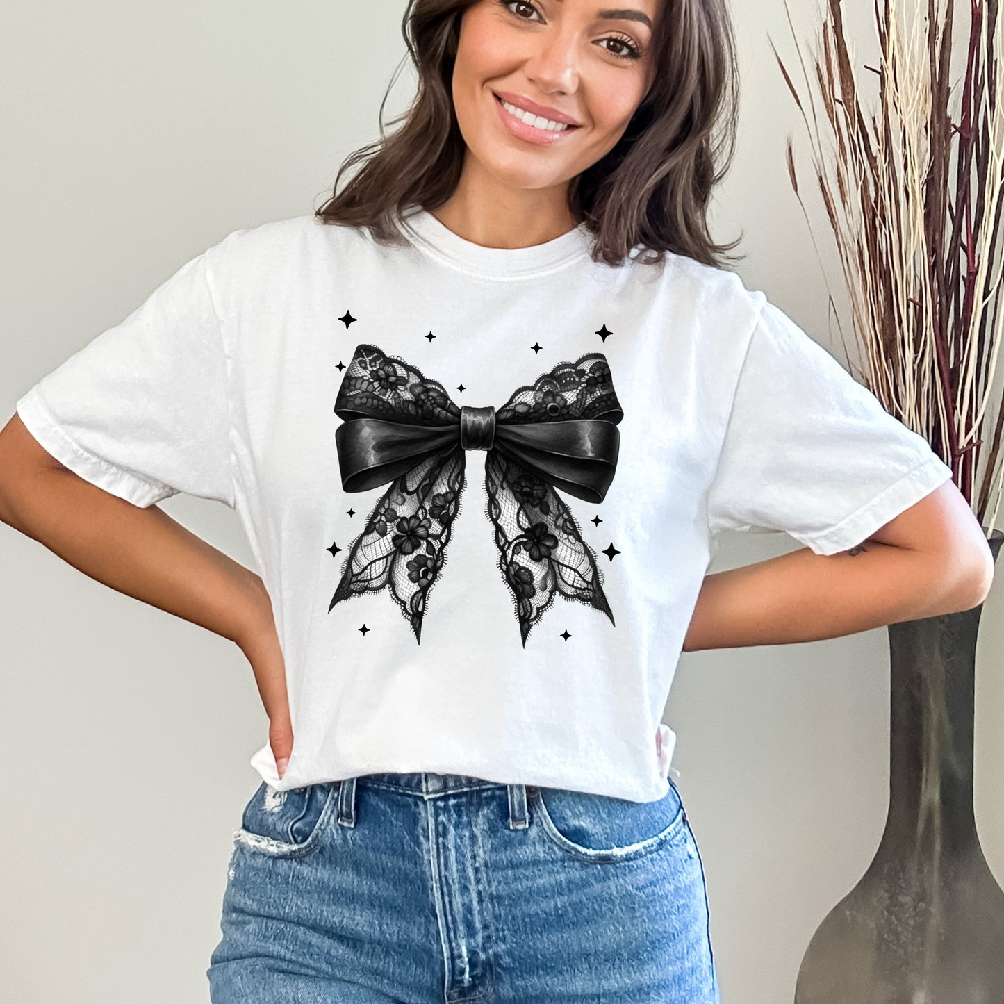 Lace Coquette Bow Sweatshirt