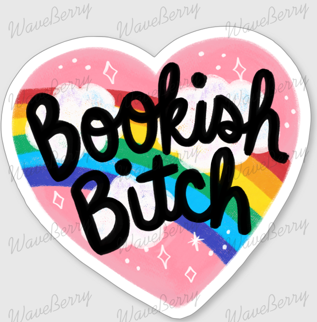 Bookish Bitch Heart Sticker