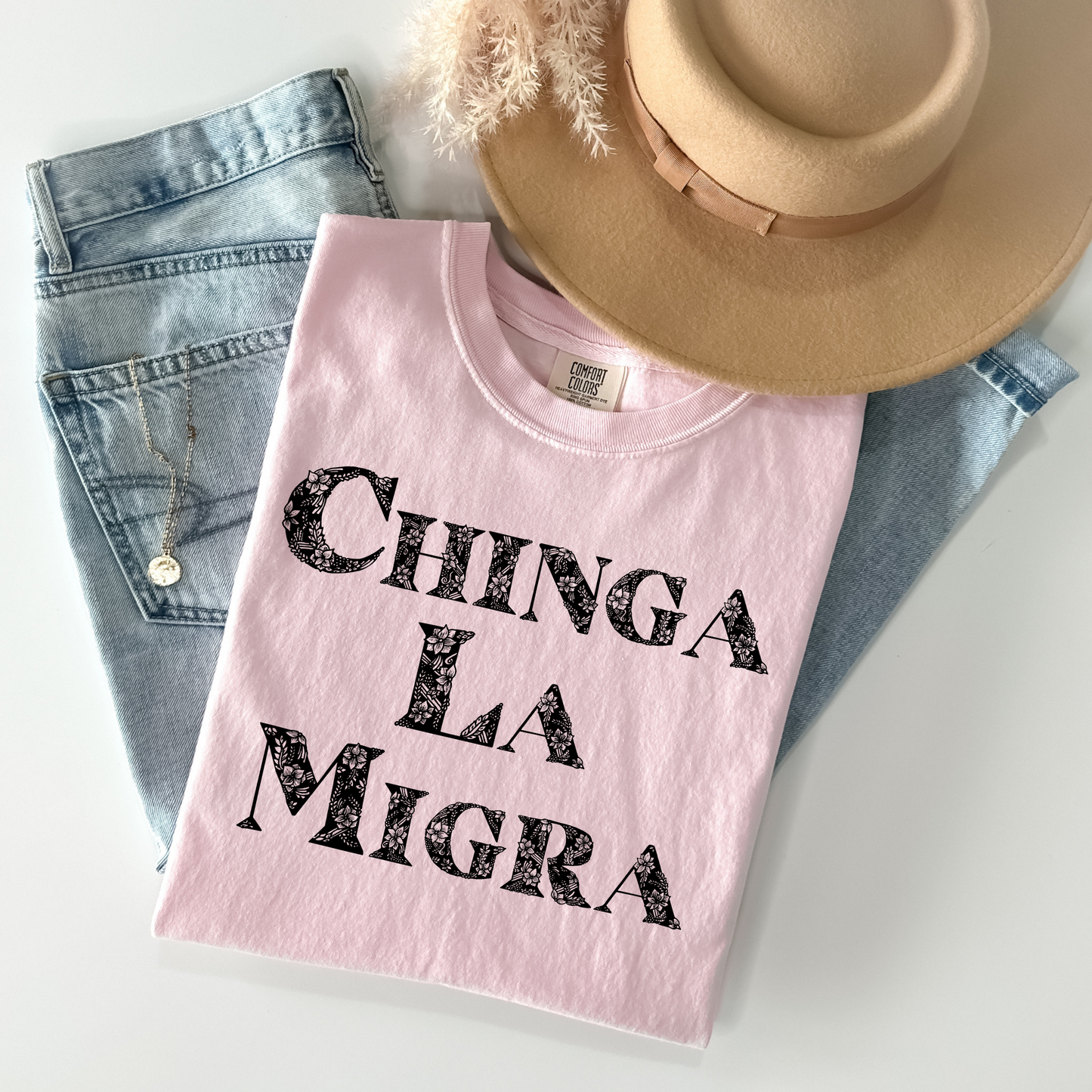 Chinga La Migra Floral T-Shirt