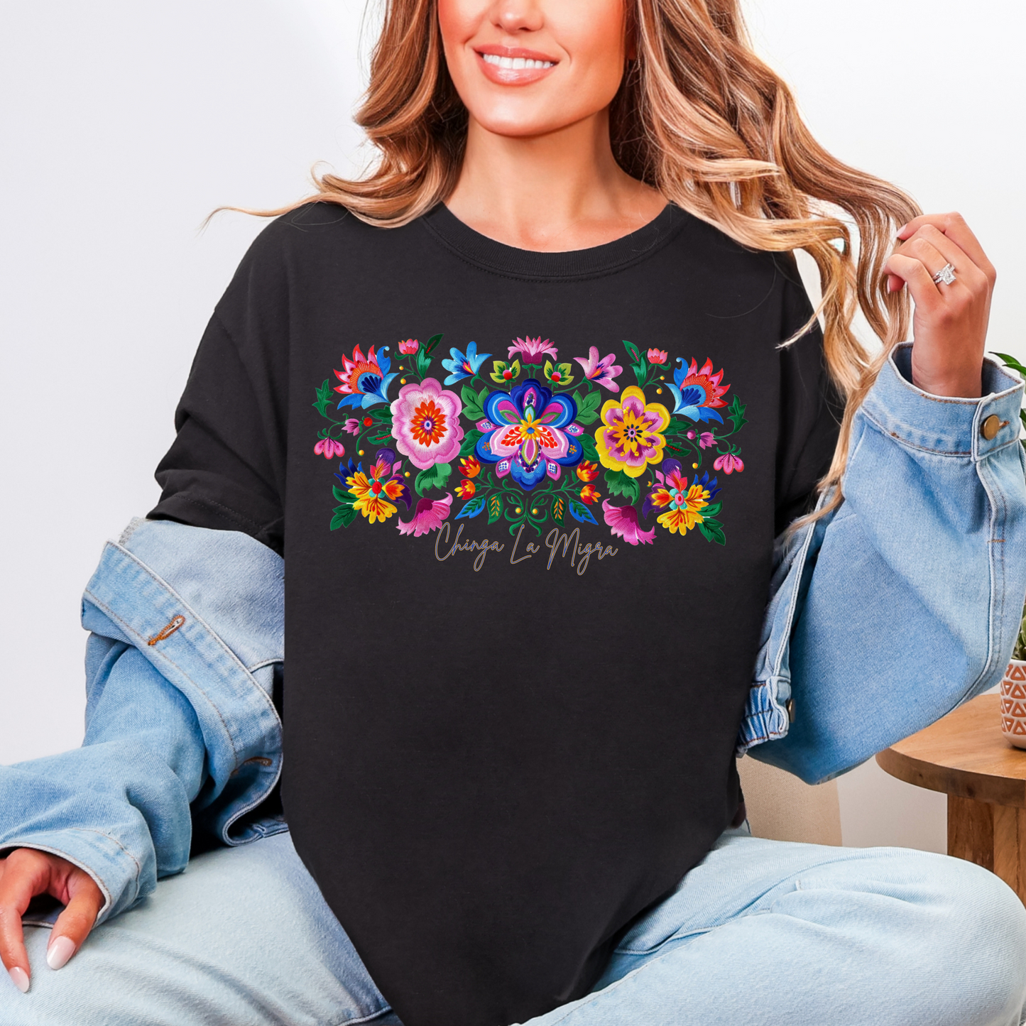 Chinga La Migra Floral Shirt