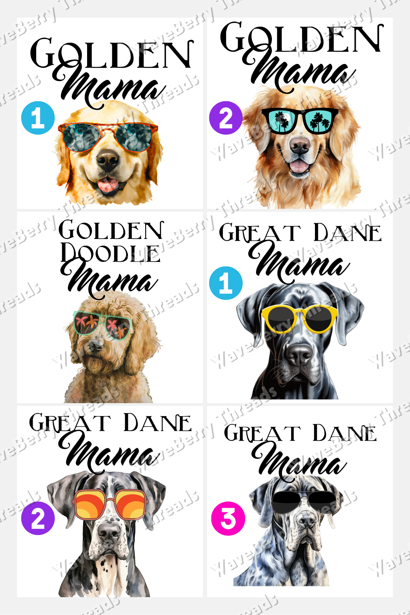 Dog Breed Mama Digital Download PNG File