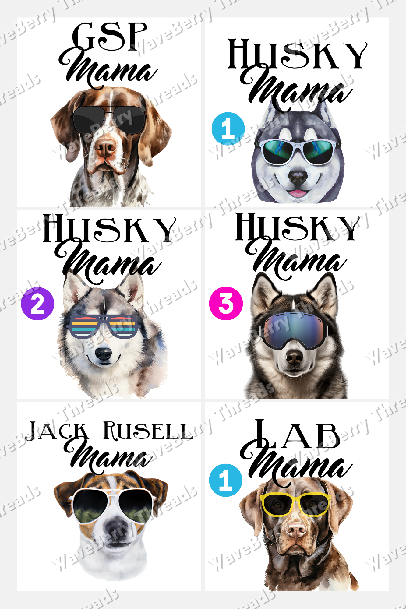 Dog Breed Mama Digital Download PNG File