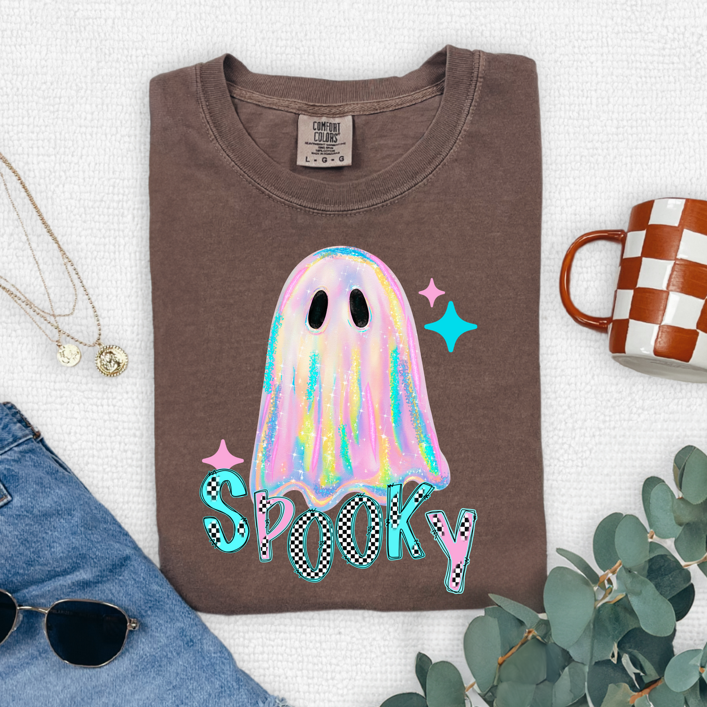 Spooky Iridescent Ghost T-Shirt