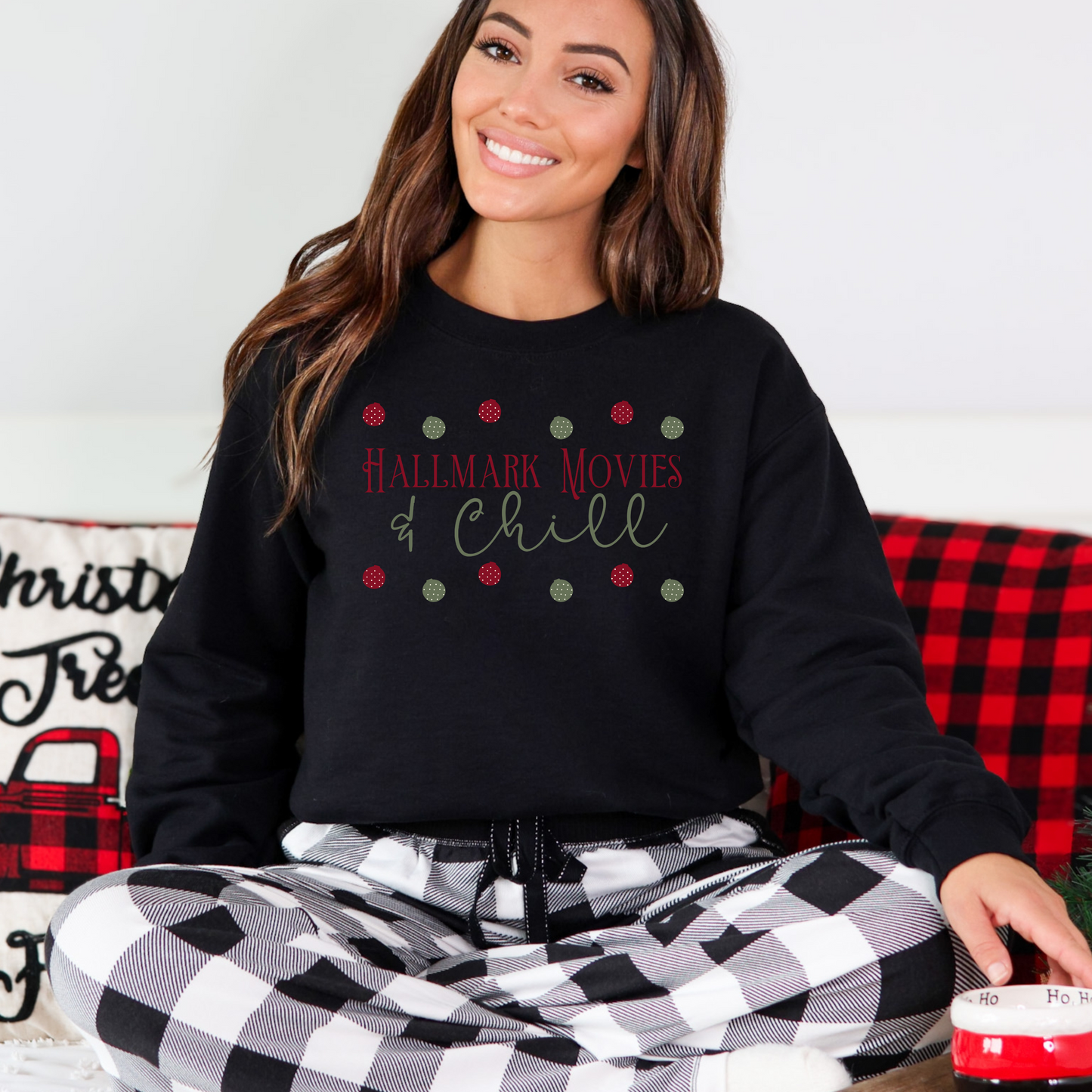 Hallmark Movies & Chill Crewneck Sweatshirt - WaveBerry Threads