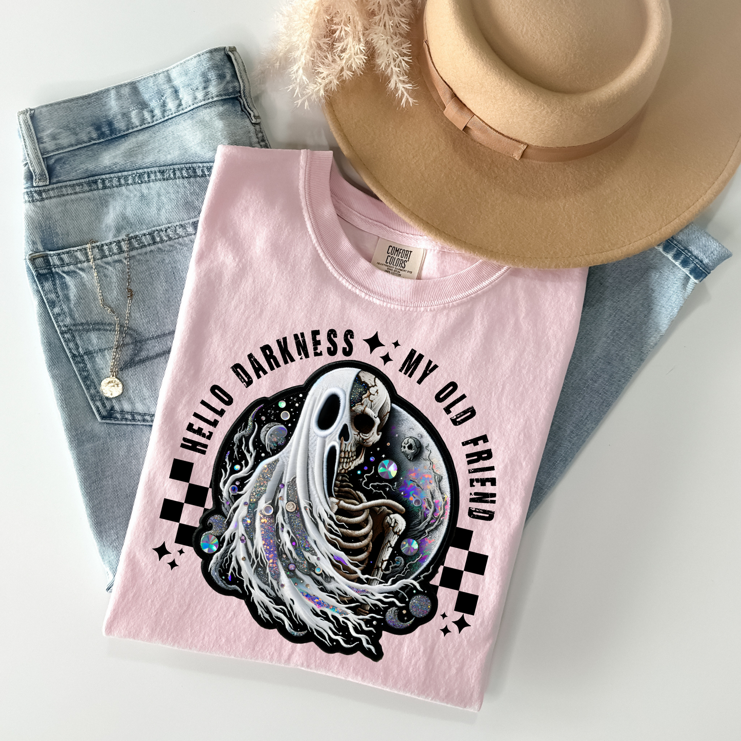 Ghost & Skeleton Iridescent T-Shirt - WaveBerry Threads