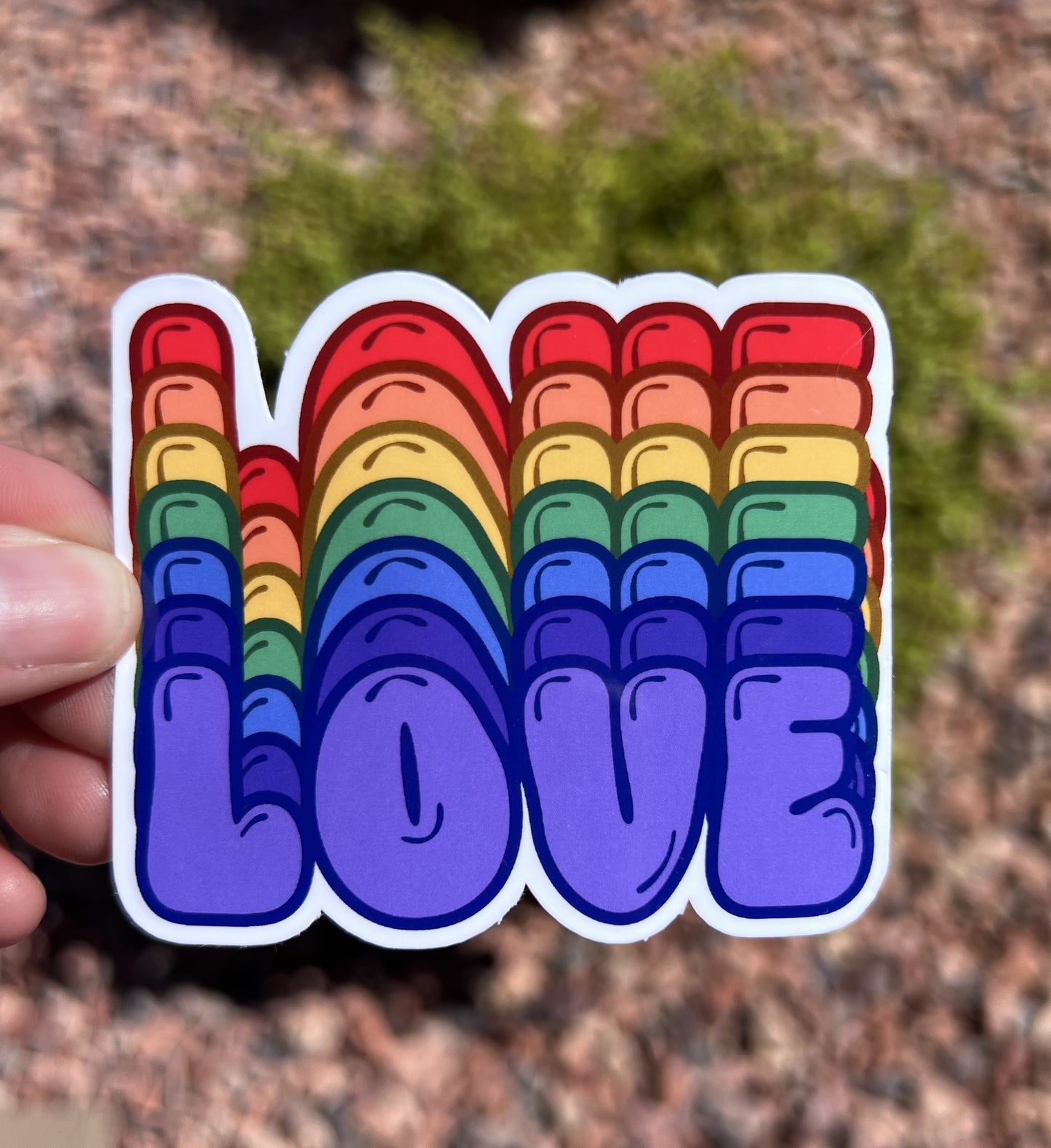 LOVE Rainbow Stack Sticker