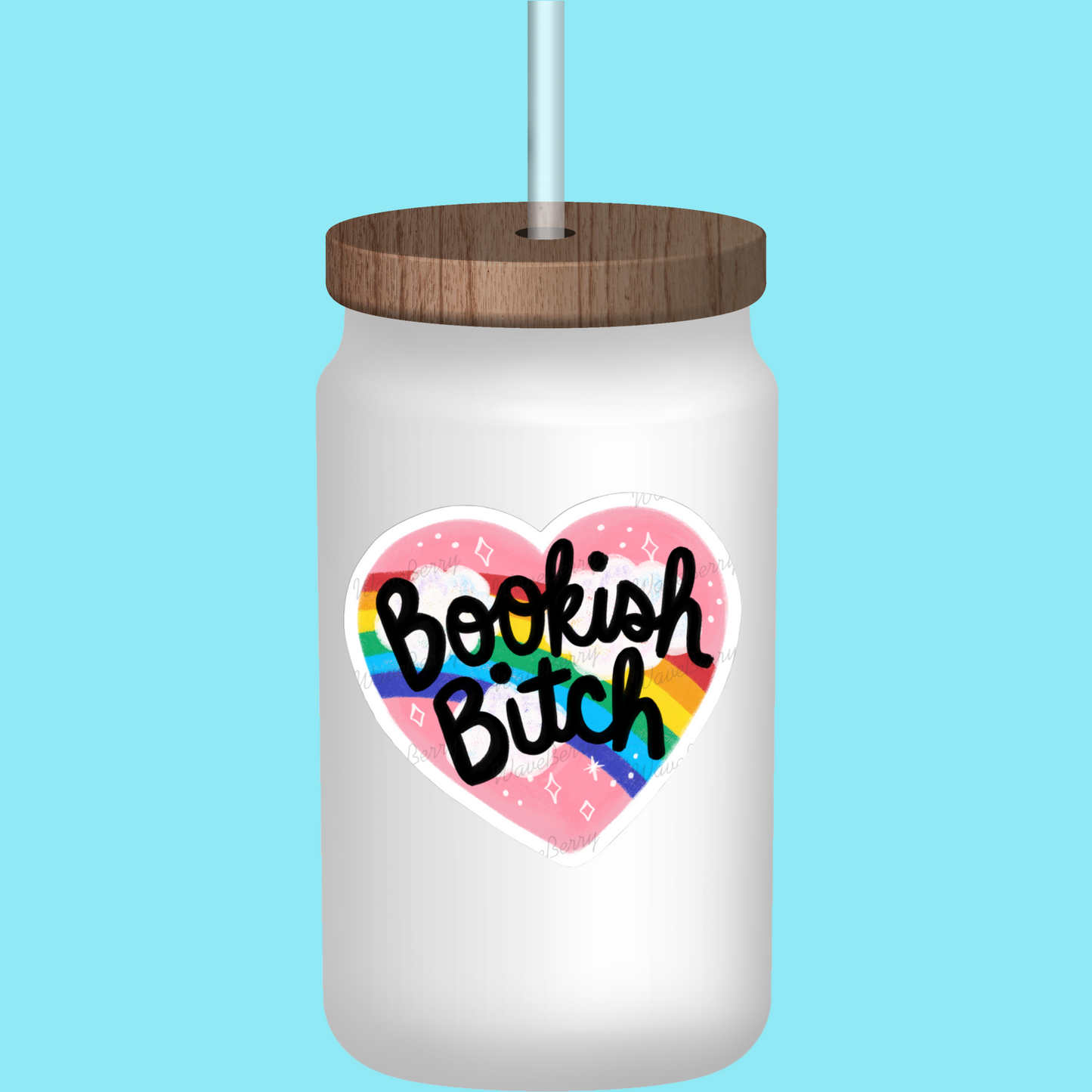 Bookish Bitch Heart Sticker