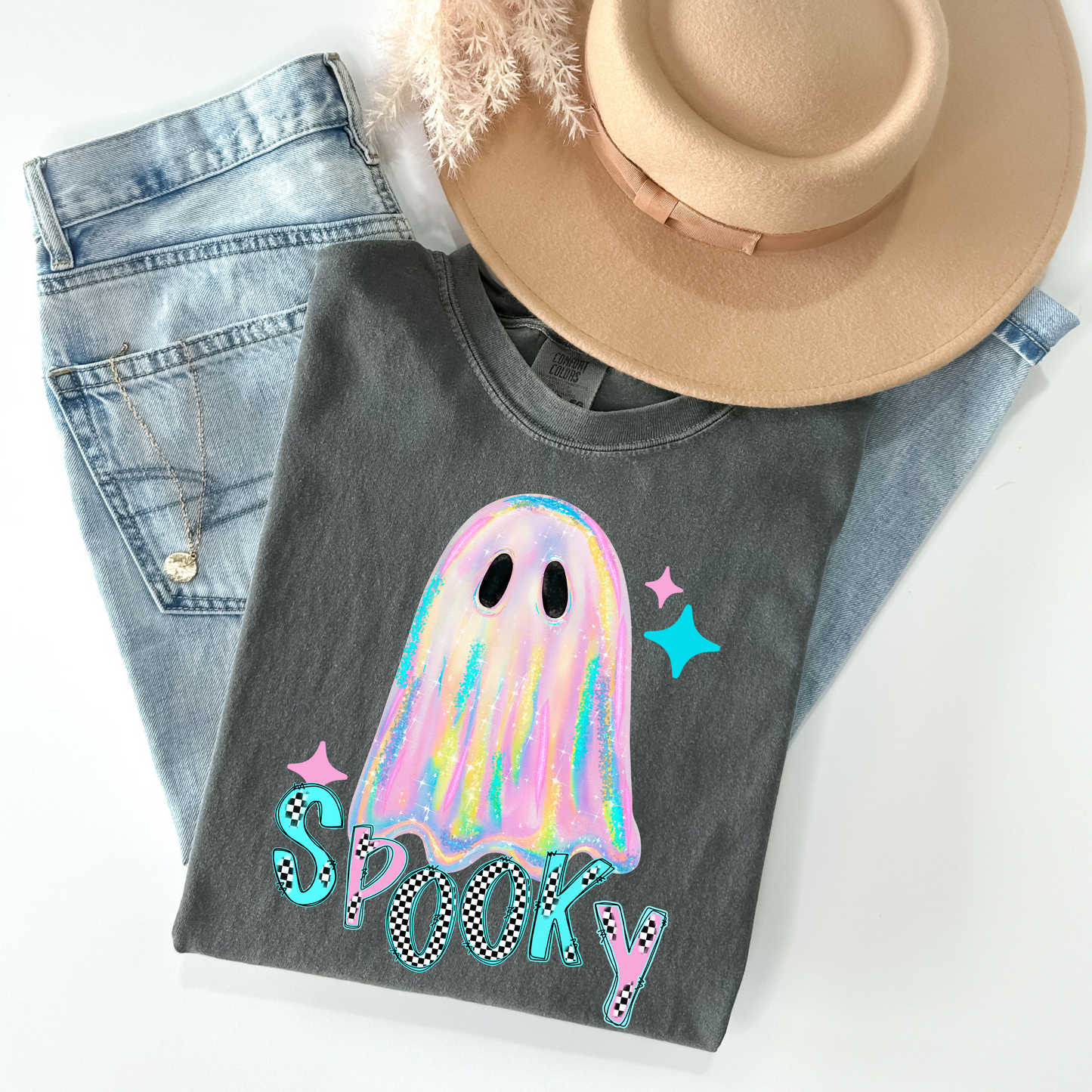 Spooky Iridescent Ghost T-Shirt