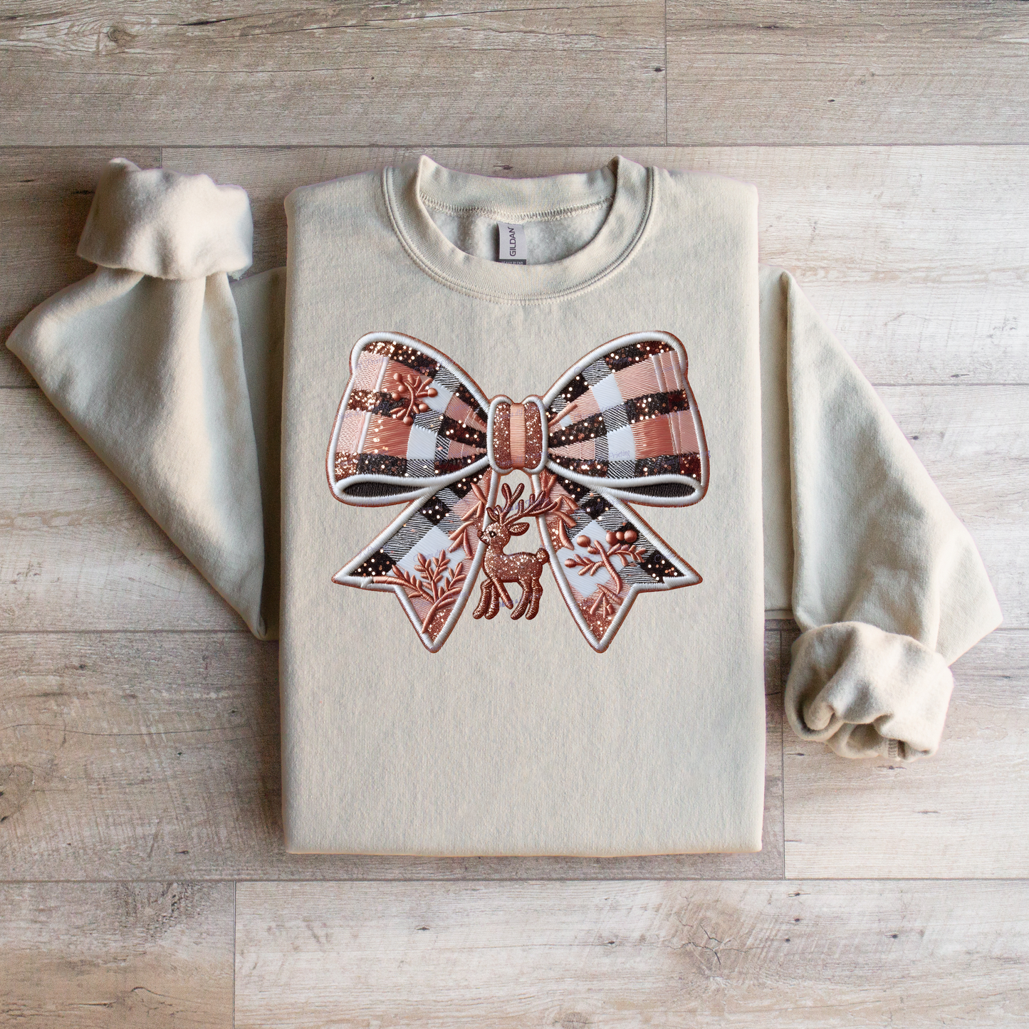 Custom Coquette Bow Crewneck Sweatshirt - WaveBerry Threads