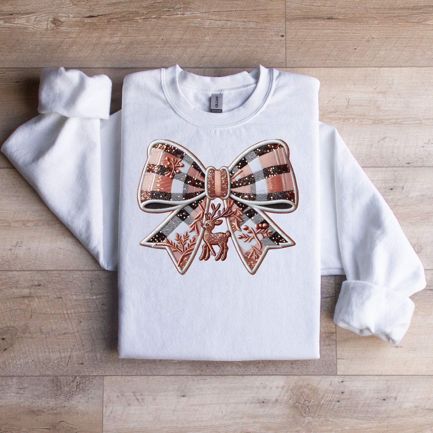 Custom Coquette Bow Crewneck Sweatshirt - WaveBerry Threads
