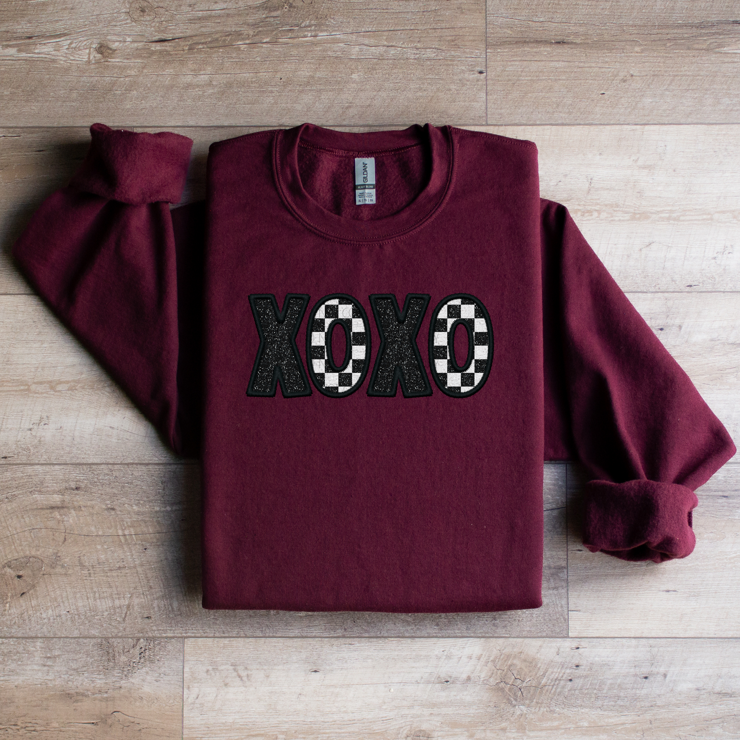 XOXO Checkered Valentine's Day Sweatshirt