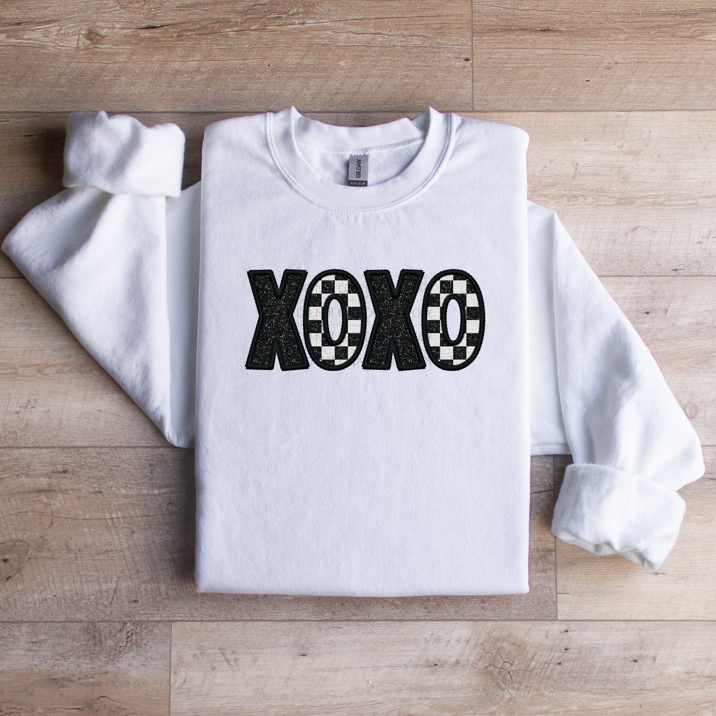 XOXO Checkered Valentine's Day Sweatshirt