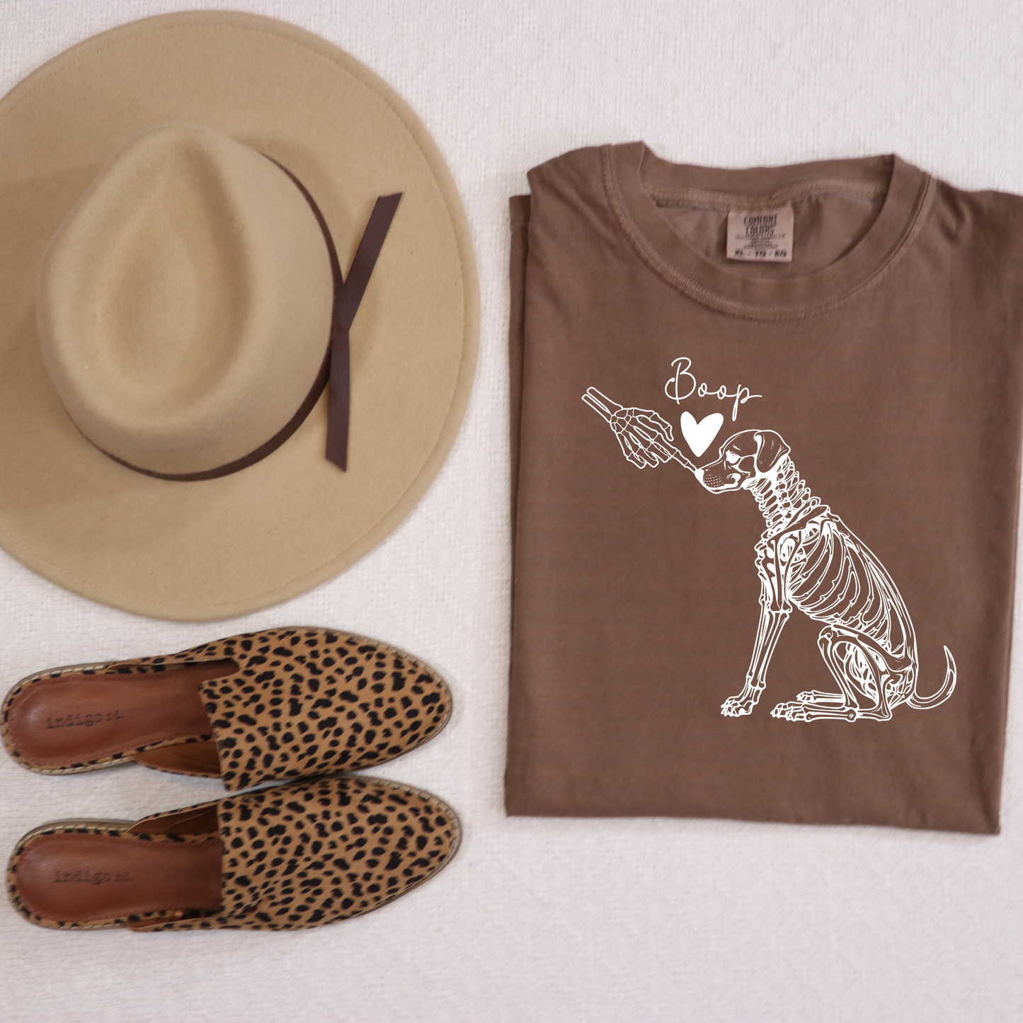 Skeleton Dog Boop Halloween T-Shirt - WaveBerry Threads
