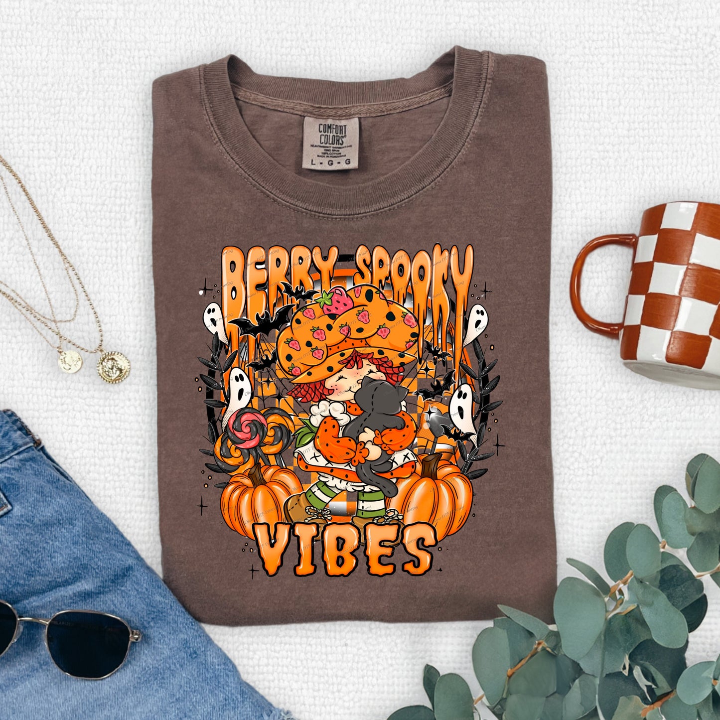 Strawberry Shortcake Berry Spooky Vibes Halloween T-Shirt - WaveBerry Threads