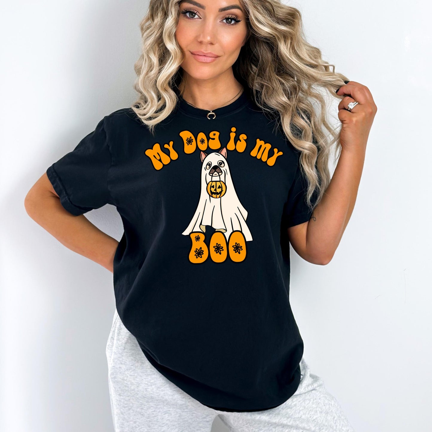 My Dog is My Boo Halloween Dog T-Shirt - WaveBerry Threads