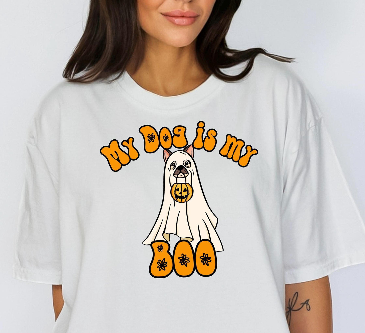 My Dog is My Boo Halloween Dog T-Shirt - WaveBerry Threads