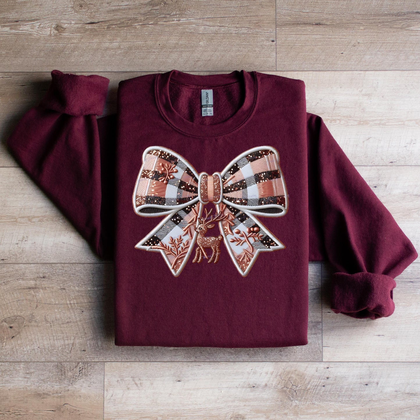 Custom Coquette Bow Crewneck Sweatshirt - WaveBerry Threads