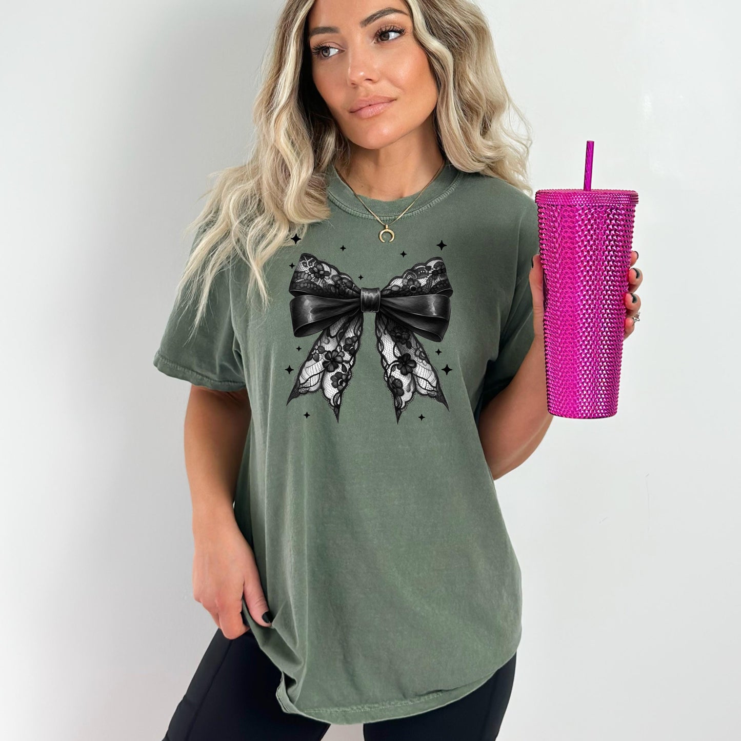 Lace Coquette Bow Sweatshirt