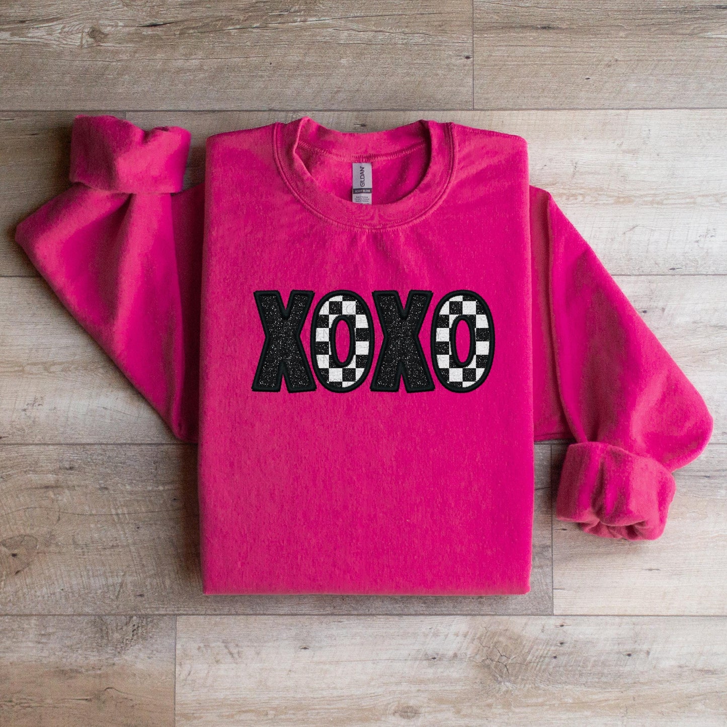 XOXO Checkered Valentine's Day Sweatshirt