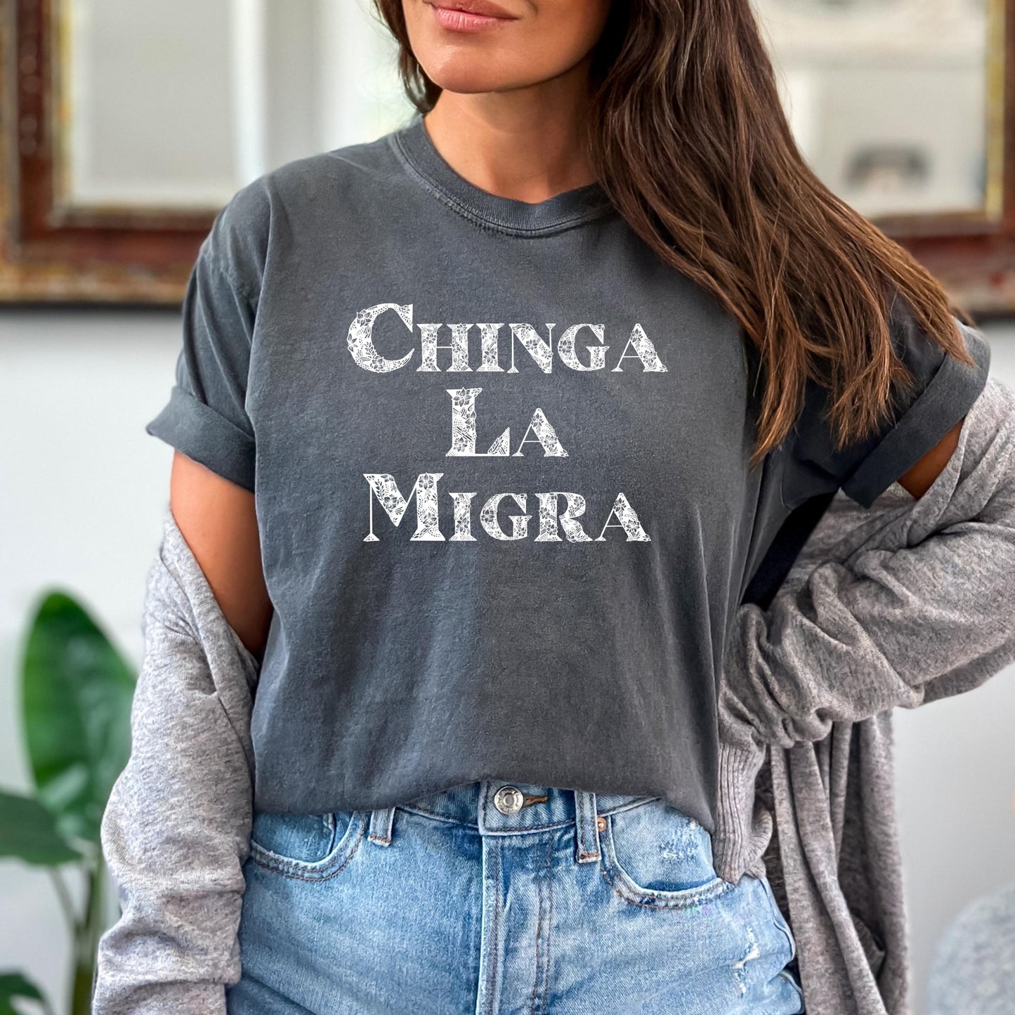 Chinga La Migra Floral T-Shirt