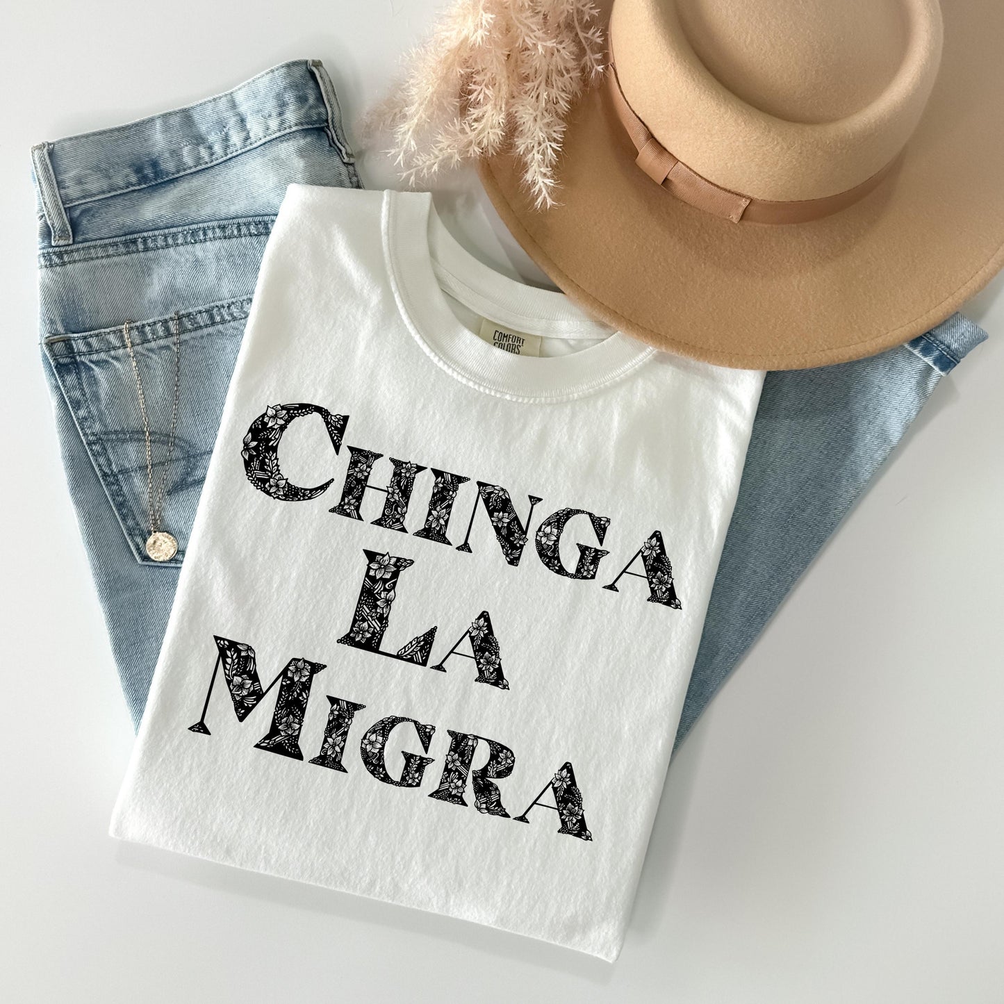 Chinga La Migra Floral T-Shirt
