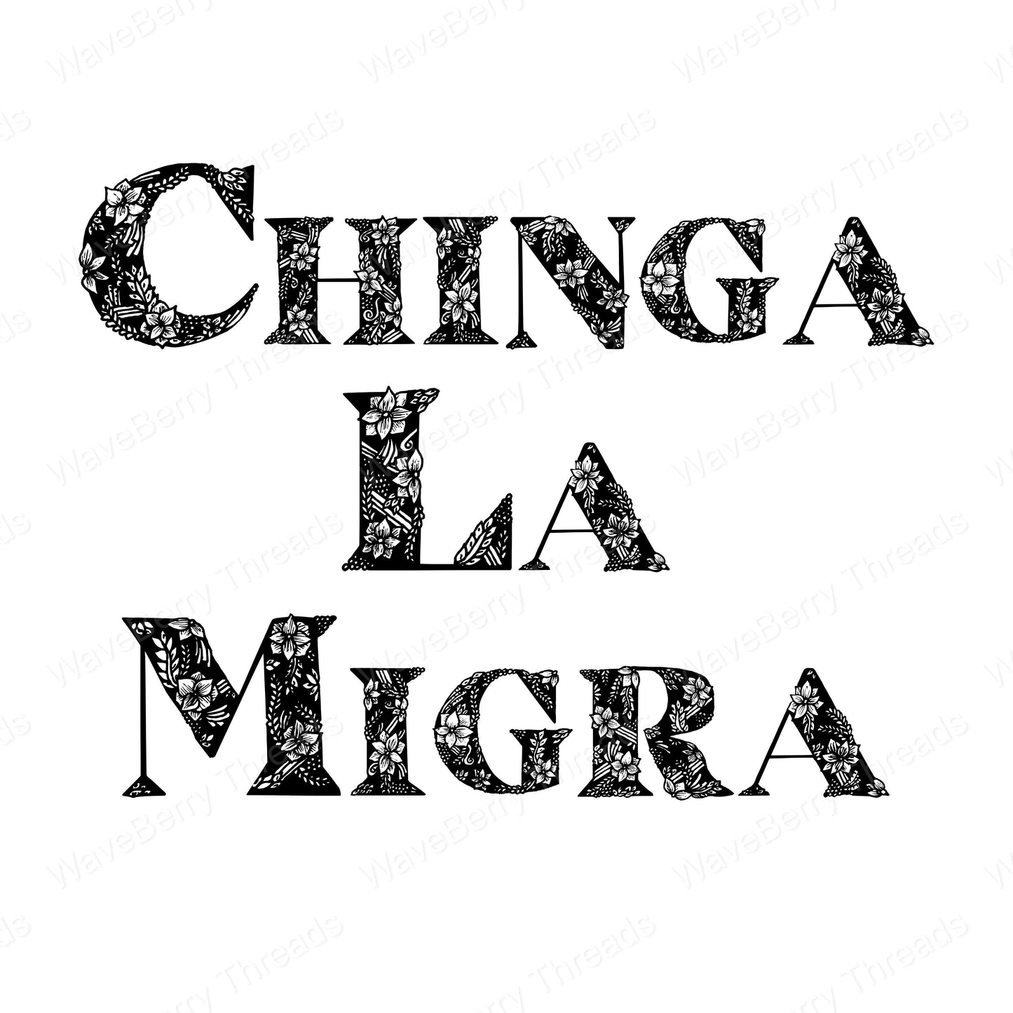 Chinga La Migra Floral T-Shirt