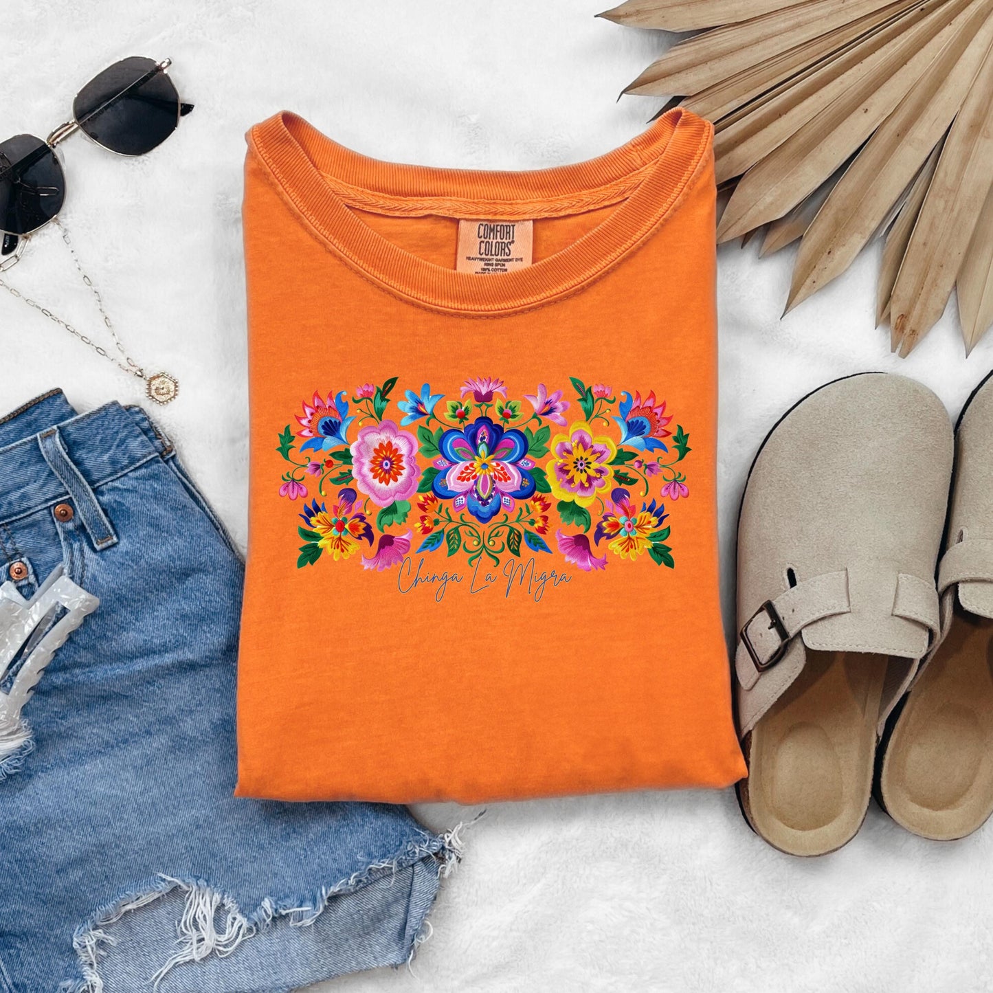 Chinga La Migra Floral Shirt