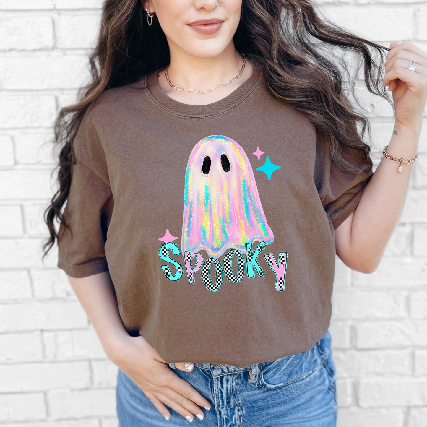 Spooky Iridescent Ghost T-Shirt