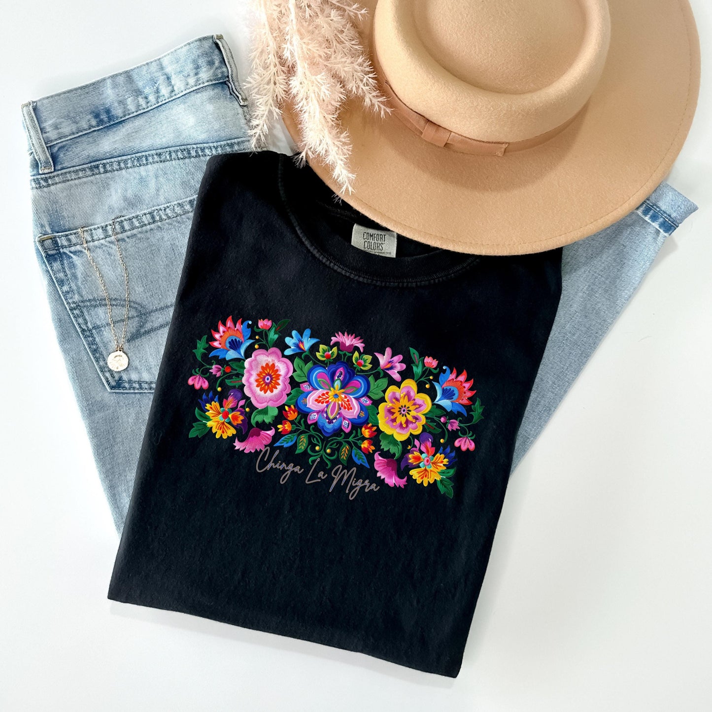 Chinga La Migra Floral Shirt