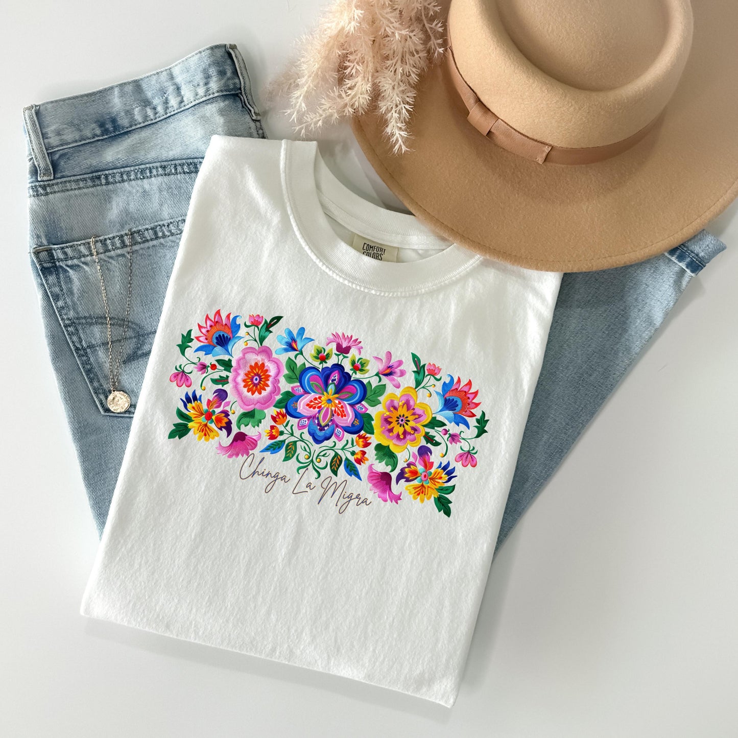 Chinga La Migra Floral Shirt