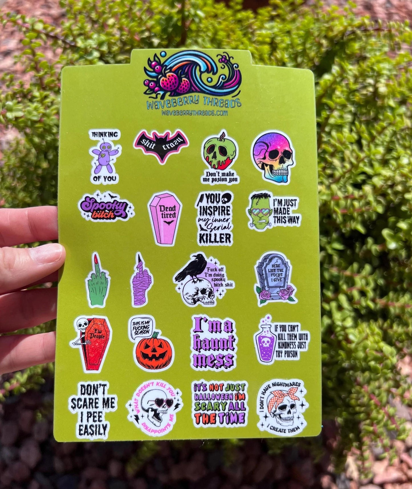 Halloween Sticker Sheet | Spooky & Funny Mini Stickers | 20pcs | Journaling, Laptop, Water Bottle, Scrapbook Stickers