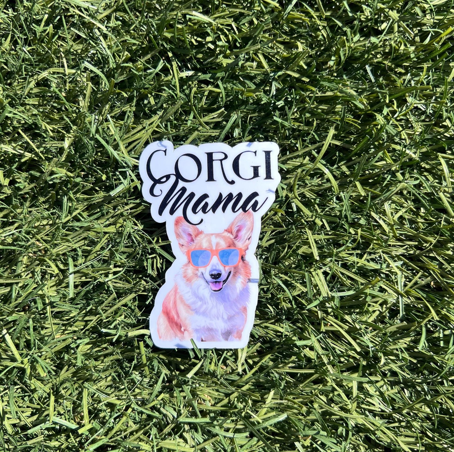 Corgi Mama Sticker – Cute Dog Mom Decal, Water-Resistant Vinyl, Corgi Lover Gift, 2" or 3" Laptop, Water Bottle, or Car Sticker