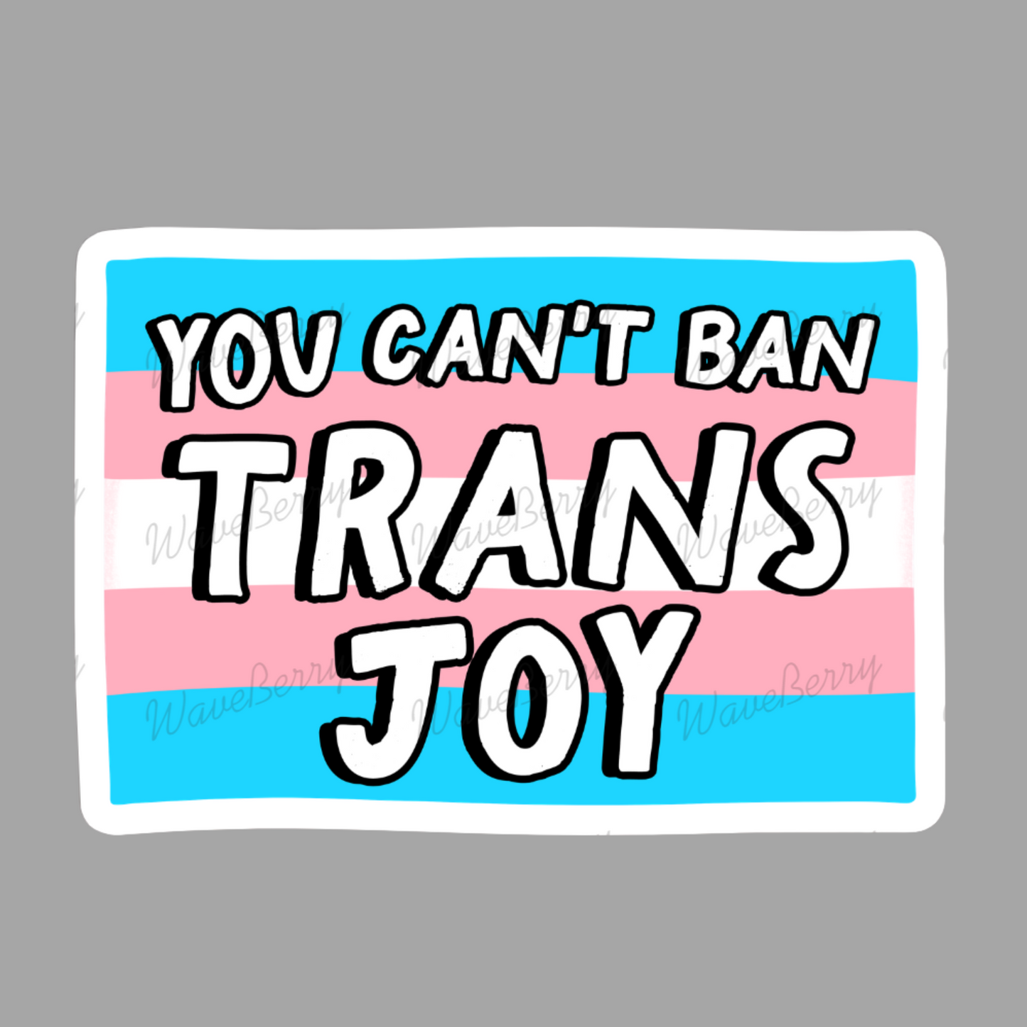 You Can't Ban Trans Joy Sticker