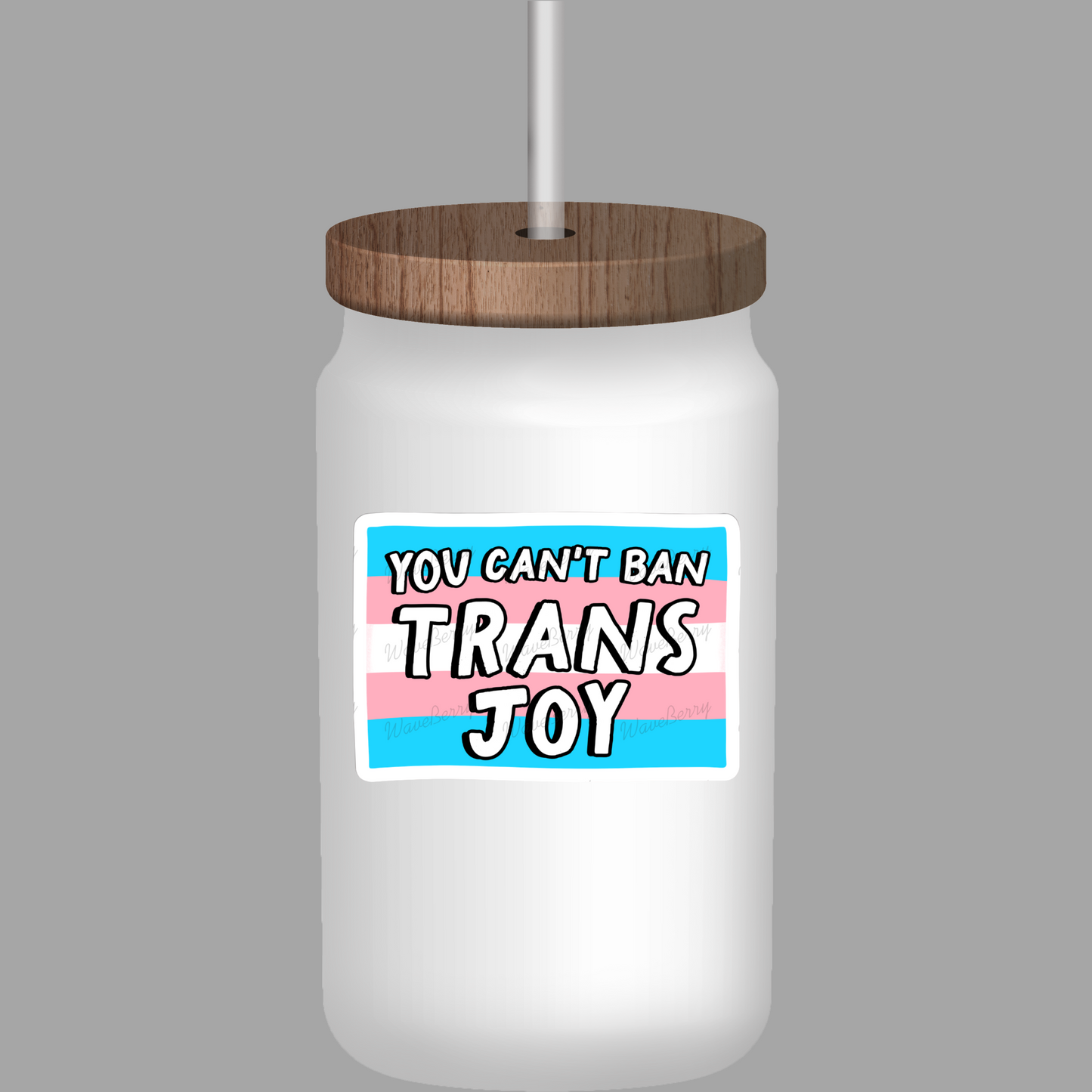 You Can't Ban Trans Joy Sticker