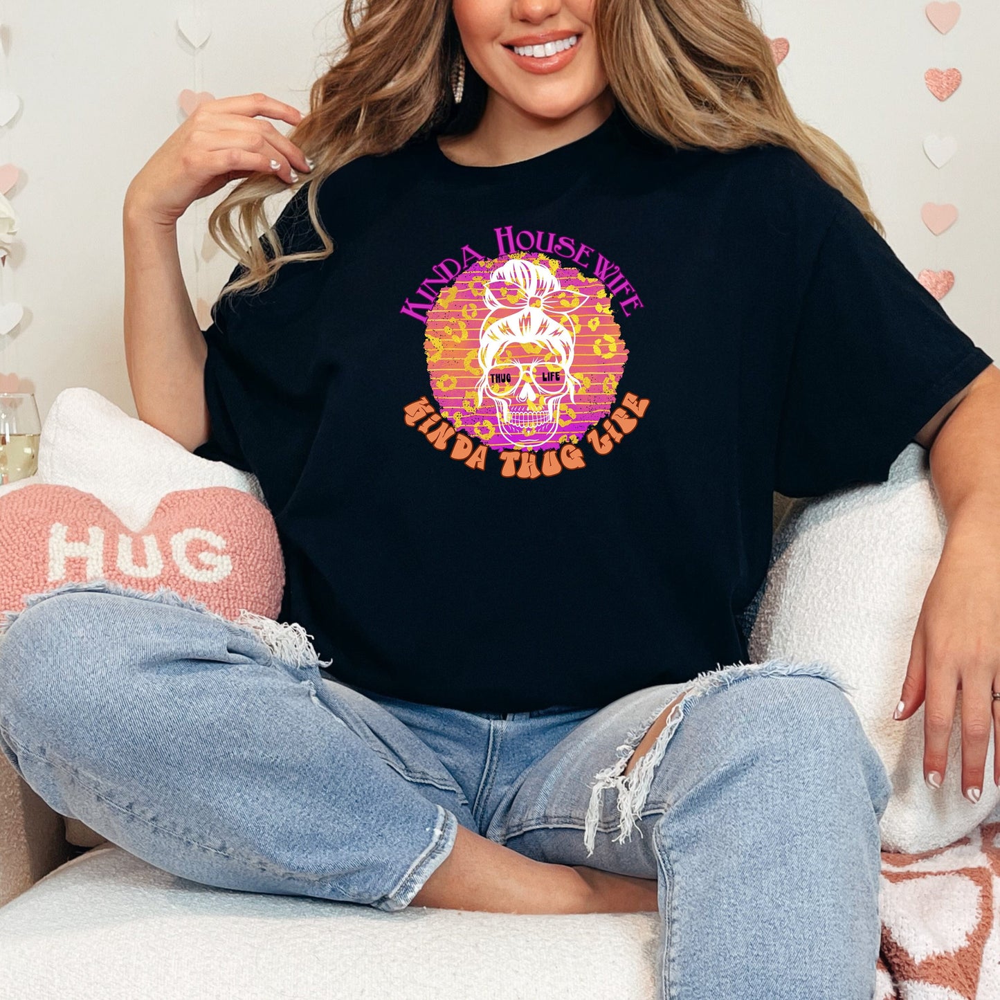 Kinda Housewife Kinda Thug Life T-Shirt - WaveBerry Threads