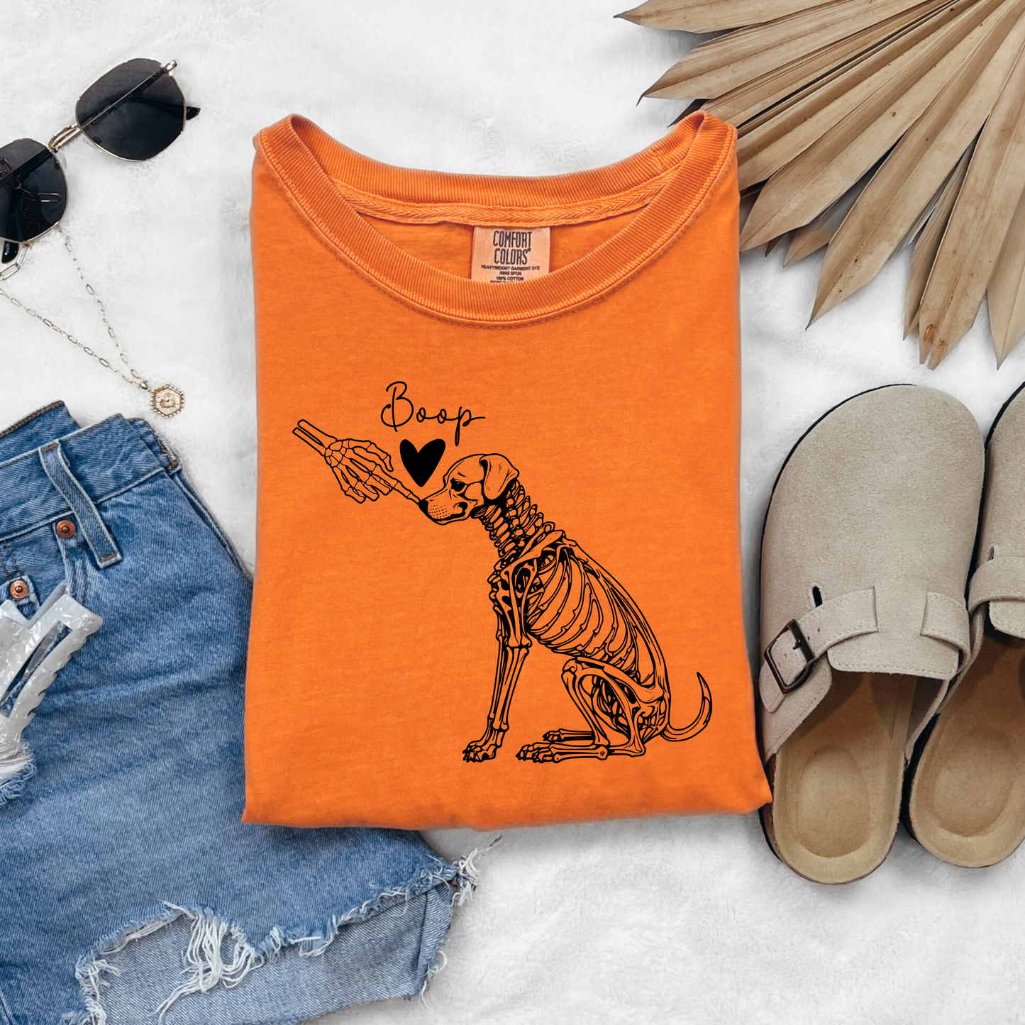 Skeleton Dog Boop Halloween T-Shirt
