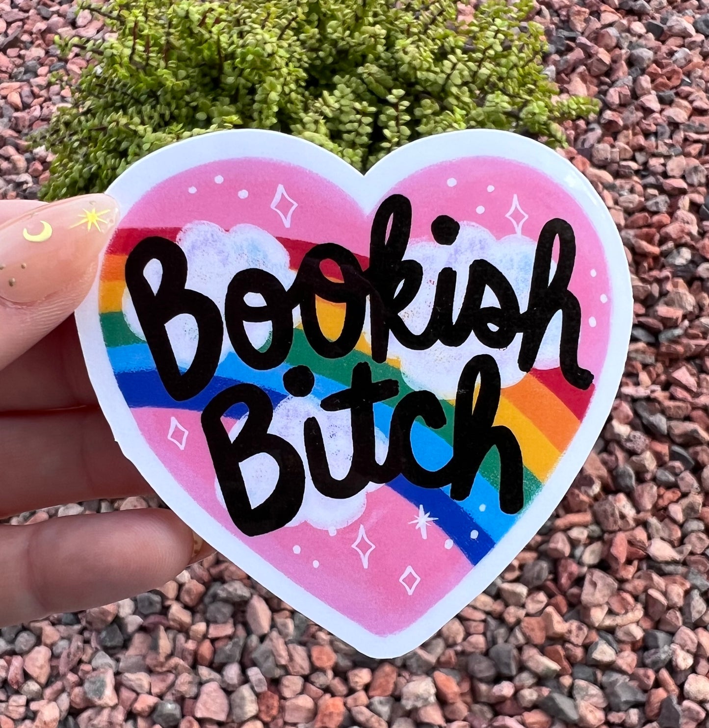 Bookish Bitch Heart Sticker