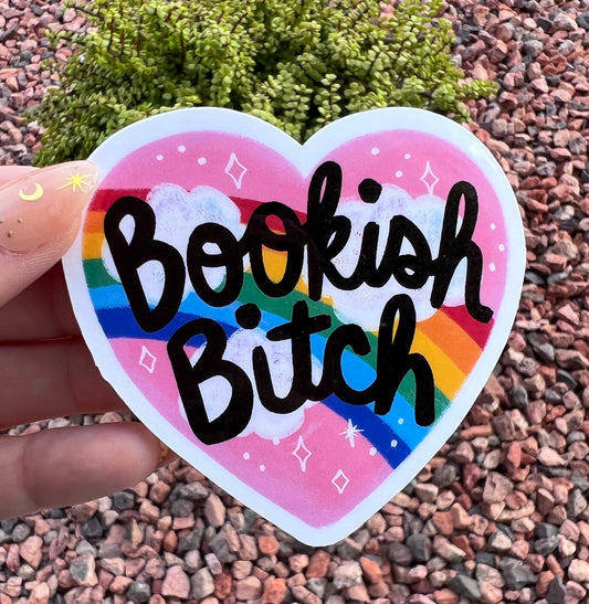 Bookish Bitch Heart Sticker