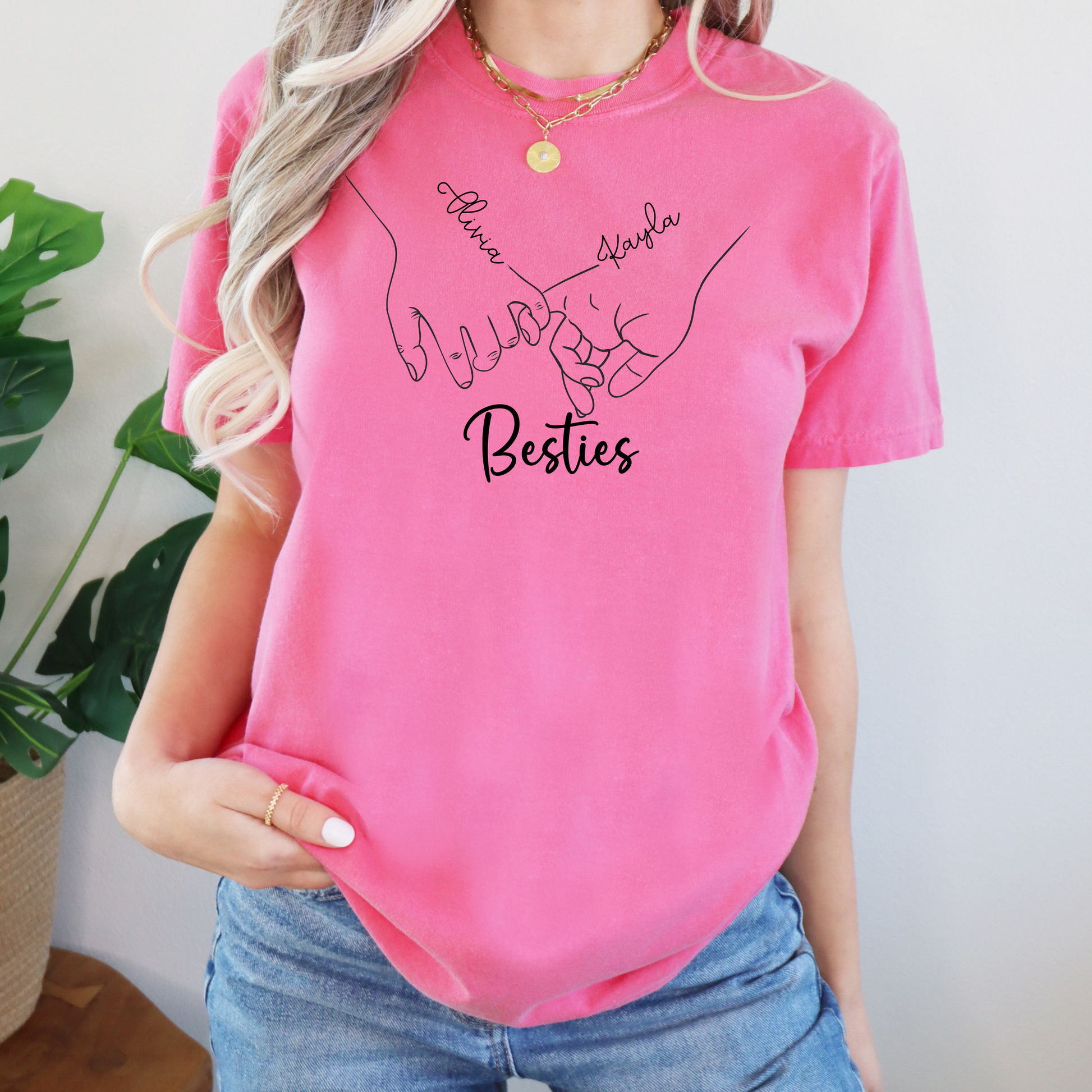 Best Friend T-Shirt Customizable - WaveBerry Threads