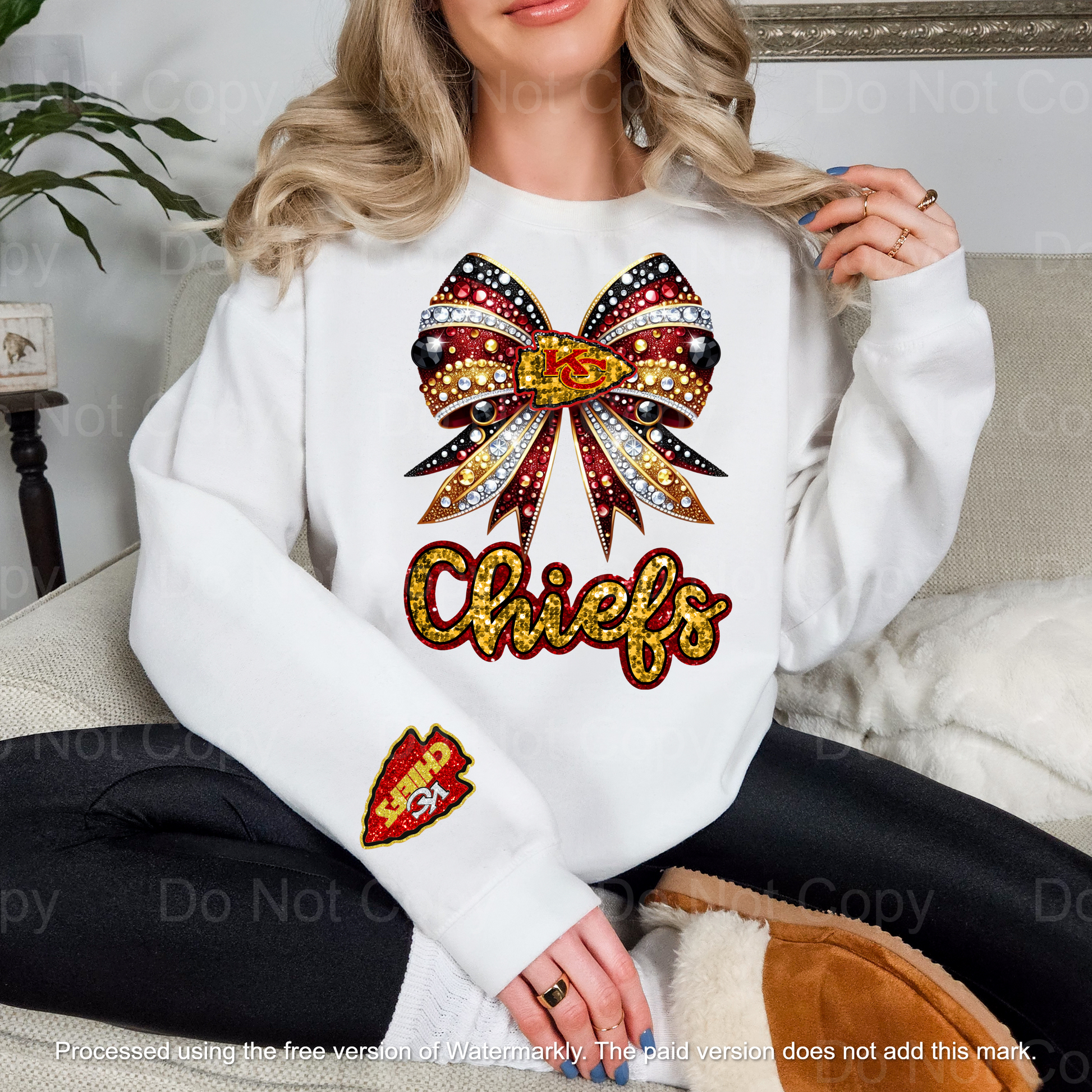 Custom NFL Football Team Crewneck Sweatshirt - WaveBerry Threads