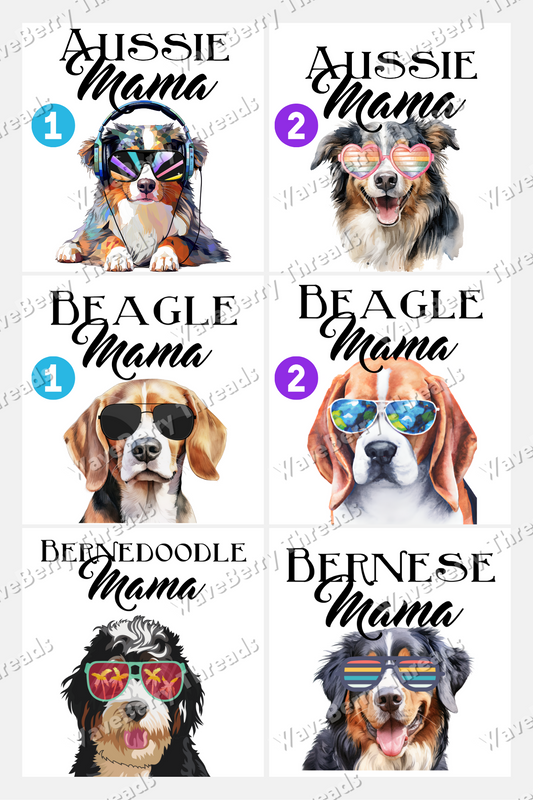 Dog Breed Mama Digital Download PNG File