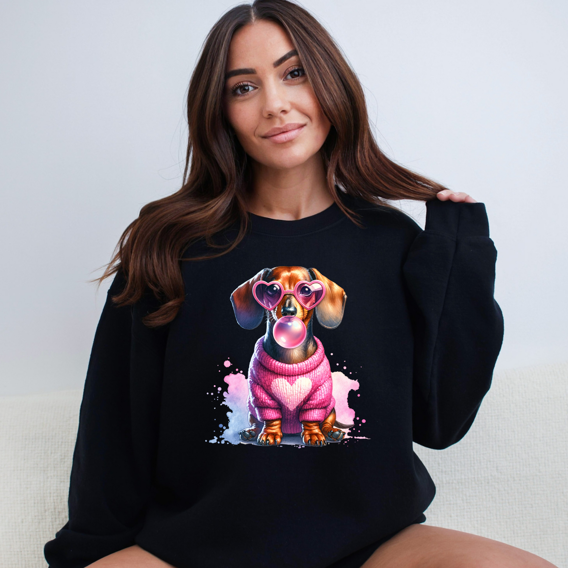 Valentine's Day Dachshund Sweatshirt - WaveBerry Threads