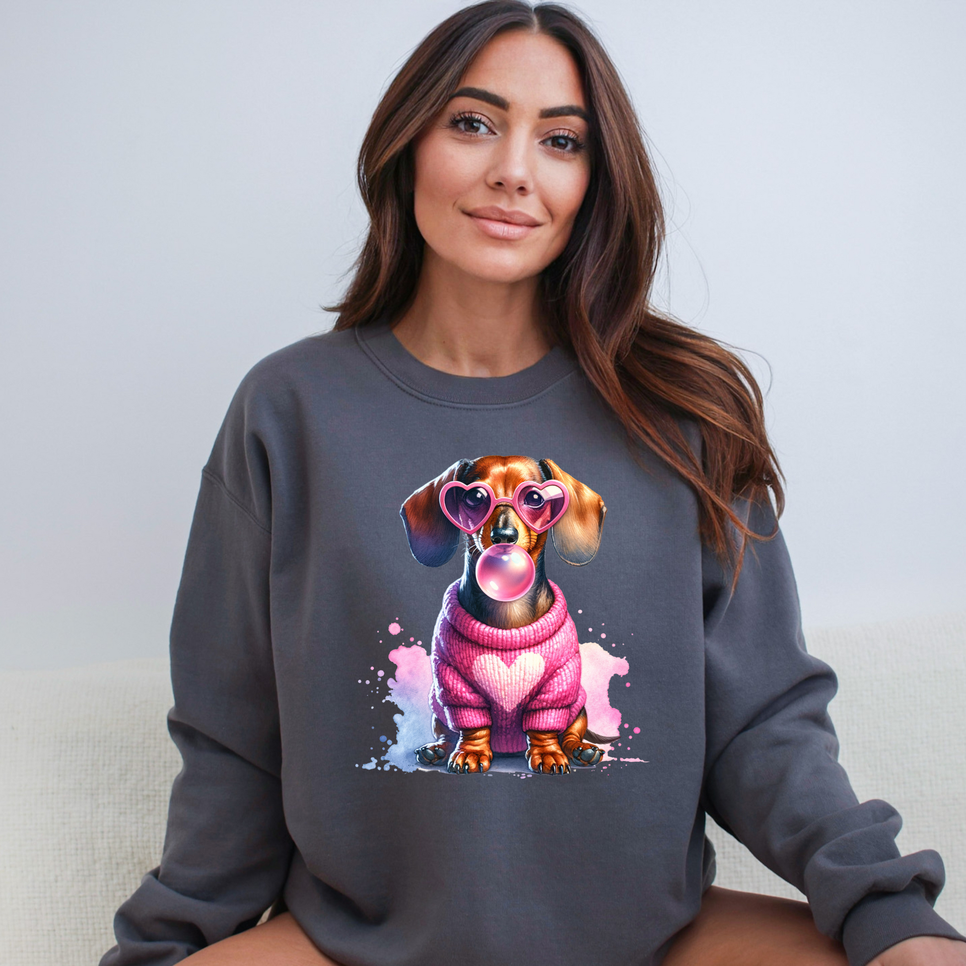 Valentine's Day Dachshund Sweatshirt - WaveBerry Threads