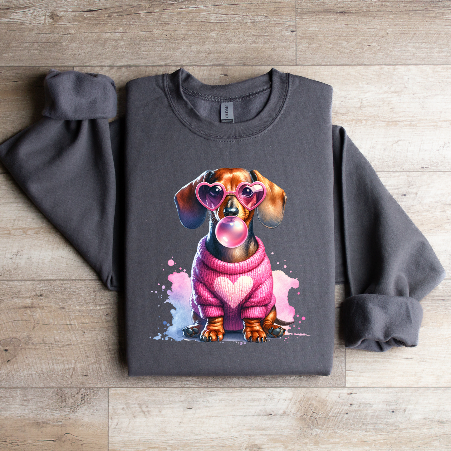 Valentine's Day Dachshund Sweatshirt - WaveBerry Threads