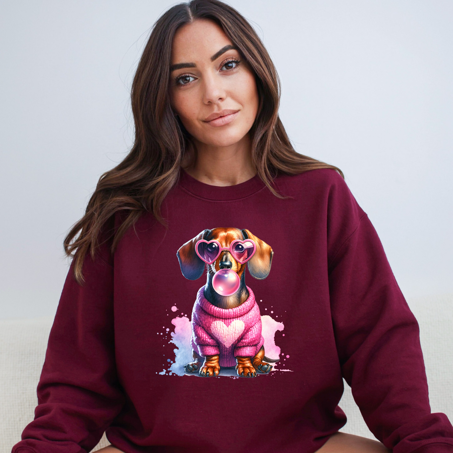 Valentine's Day Dachshund Sweatshirt - WaveBerry Threads