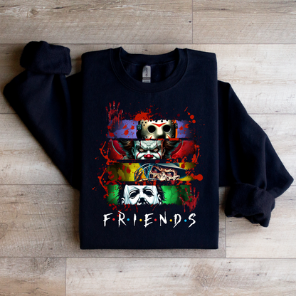 Horror Movie Friends Crewneck Sweatshirt