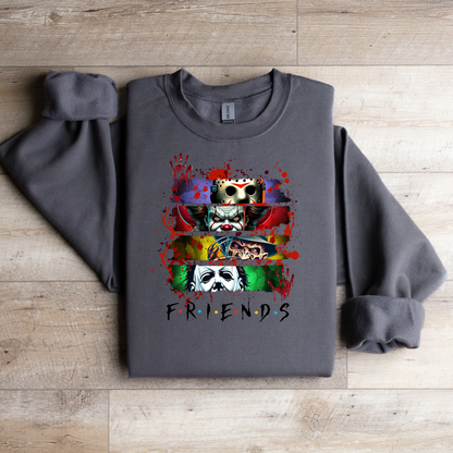 Horror Movie Friends Crewneck Sweatshirt